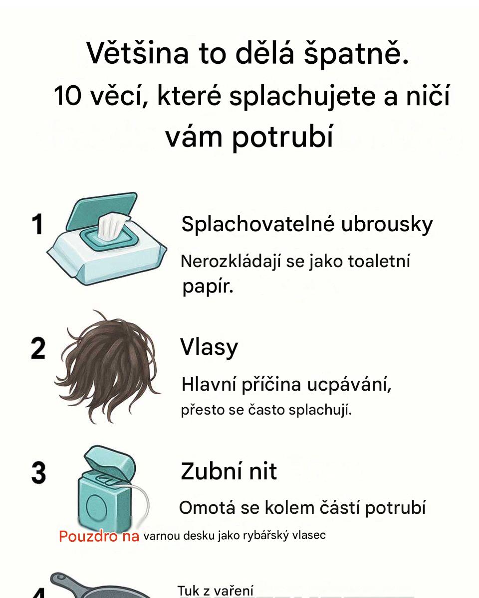 Většina lidí to dělá špatně. 10 věcí, které splachujete a ničí vám vodovodní potrubí
