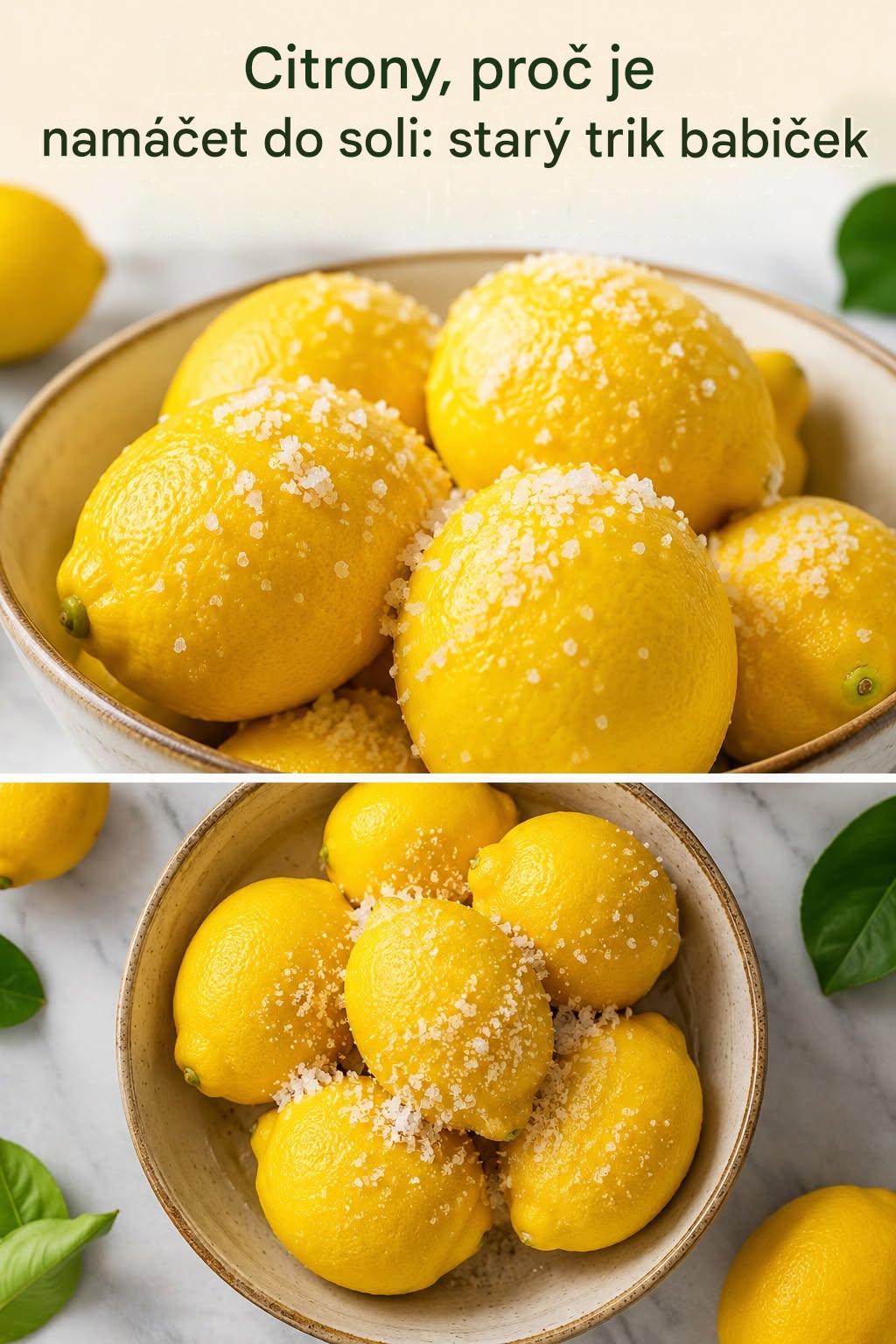 Citrony, proč je namáčet do soli: starý trik babiček