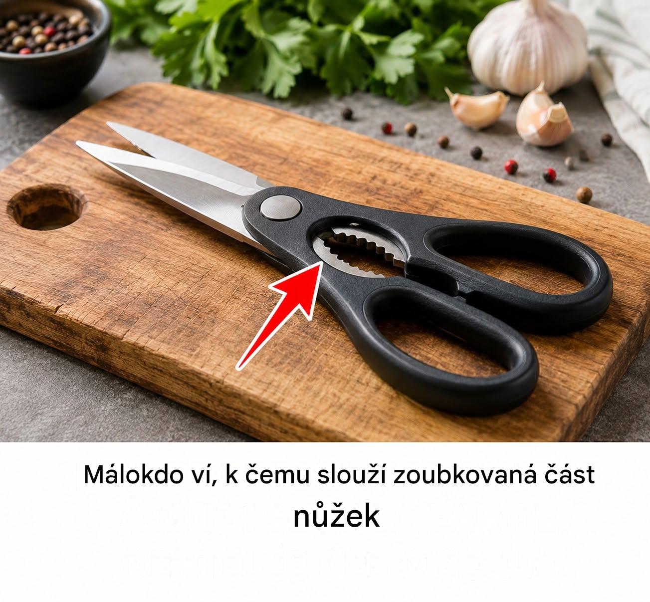 Skryté tajemství kuchyňských nůžek: k čemu vlastně slouží ta ozubená část?