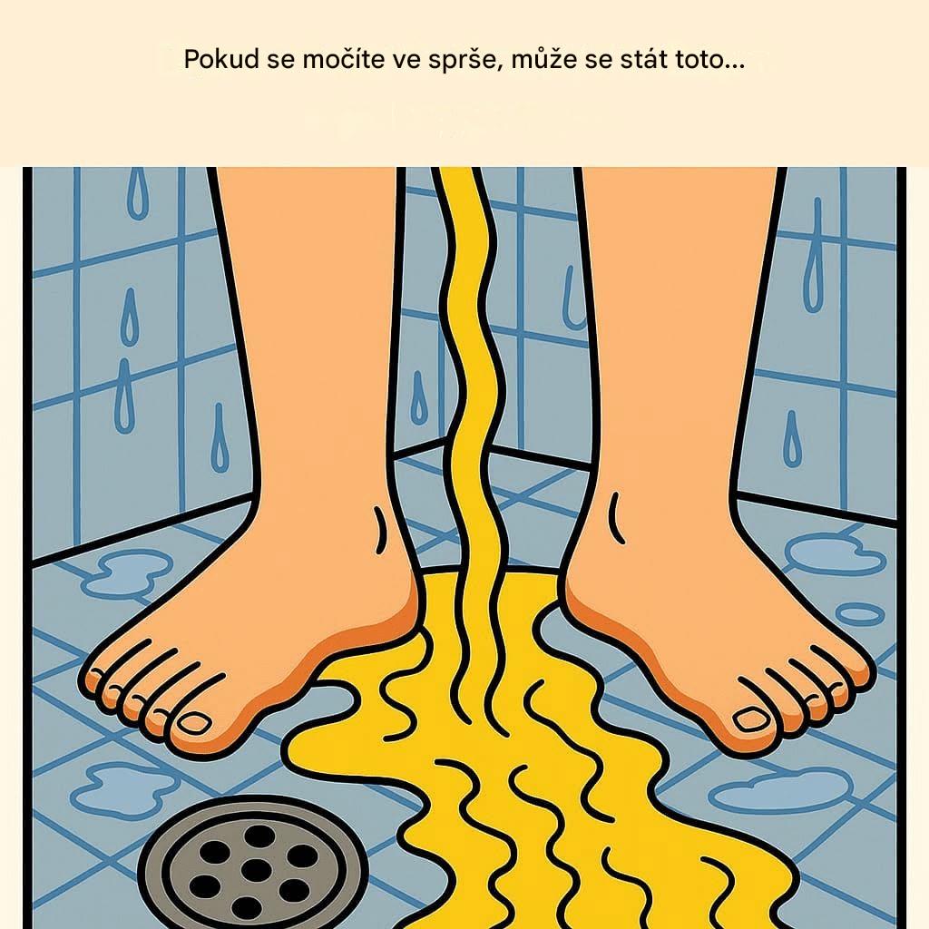 Budete překvapeni, co se stane, když se vyčůráte ve sprše.