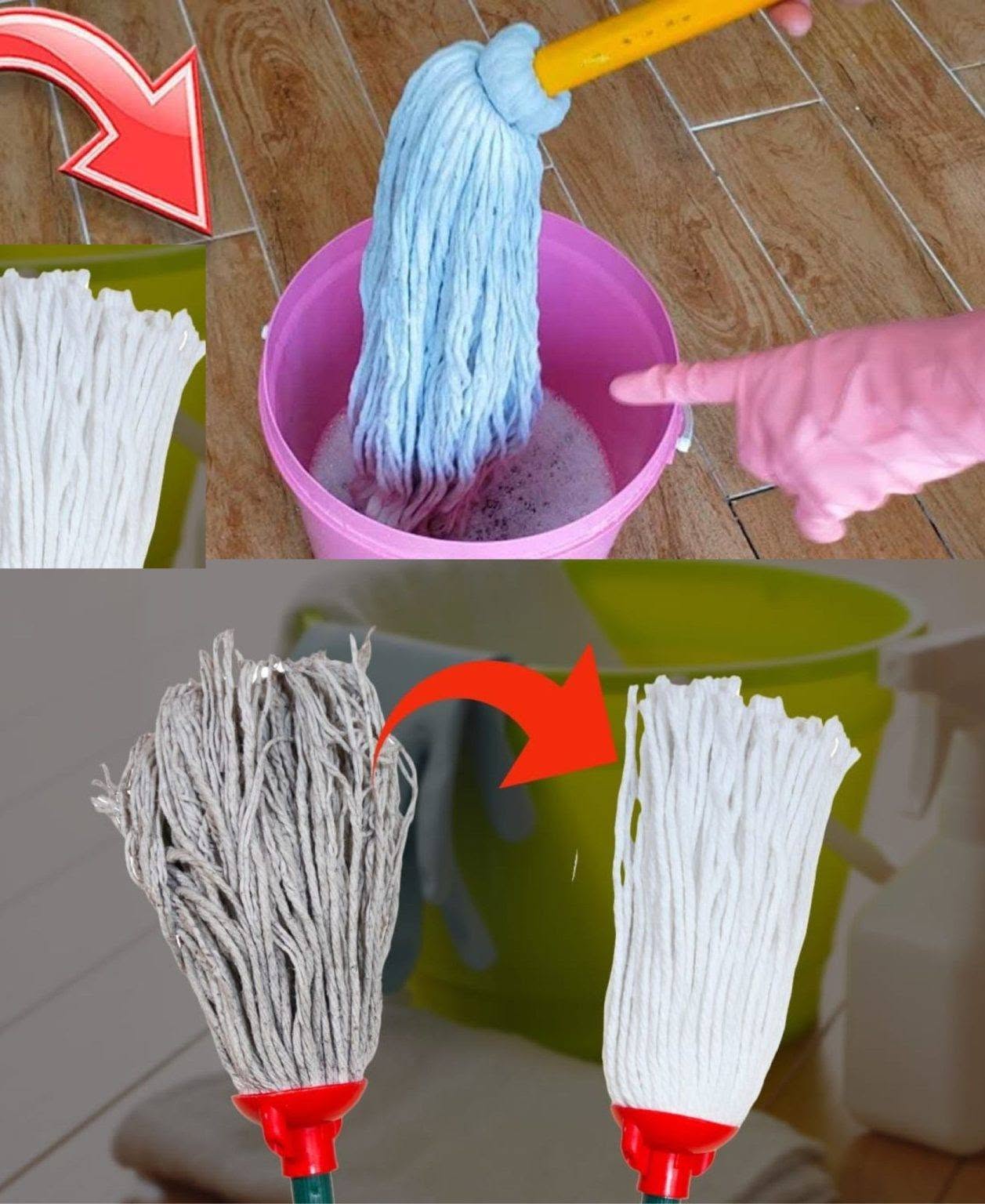 Velmi špinavý mop, už ho nekupujte: kapka této ingredience a bude zase nový.