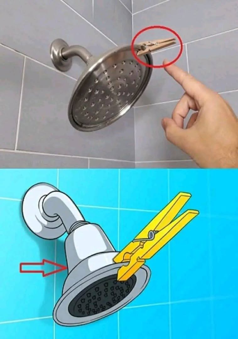 Proč věšet kolíček na prádlo nad sprchu: Jakmile to jednou pochopíte, budete to dělat pořád!!