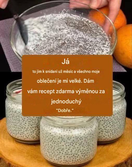 Zdravý chia pudink, rychlá a zeštíhlující snídaně bez přidaného cukru, ve stylu fritézy, pro fitness 🥣✨