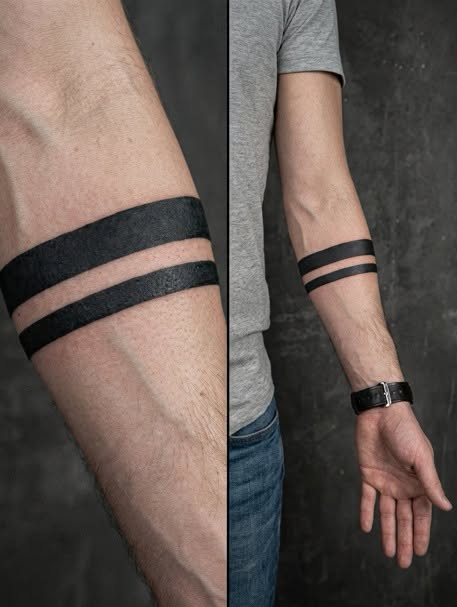 Černý tetovaný pásek: diskrétní symbol s hlubokým významem
