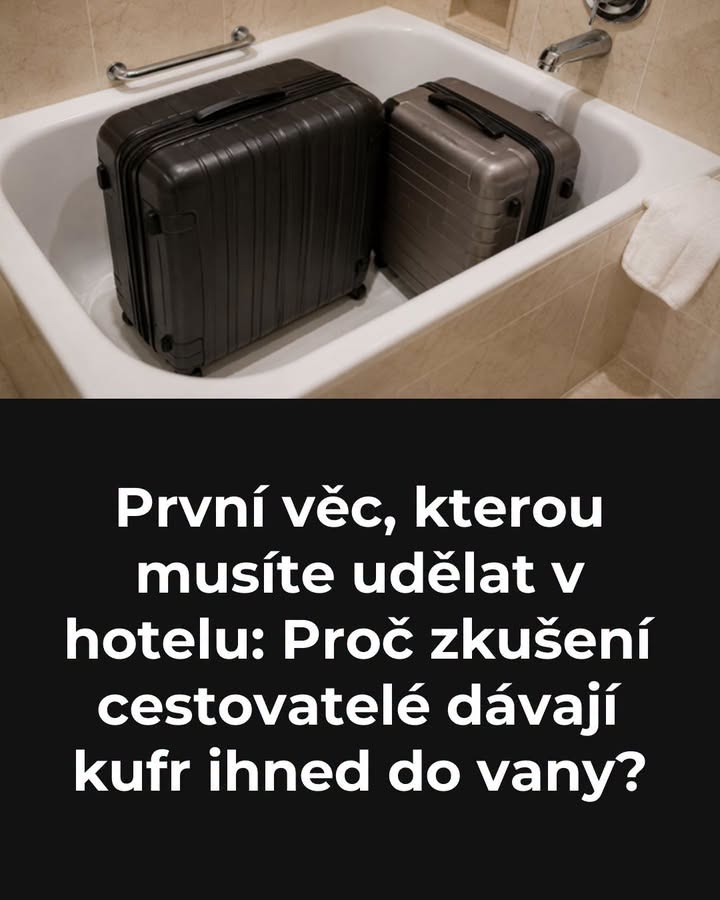 První věc, kterou musíte udělat v hotelu: Proč zkušení cestovatelé dávají kufr ihned do vany?