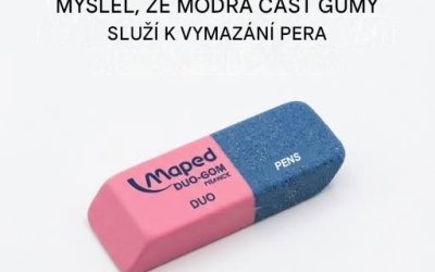 Tak k čemu přesně slouží ta modrá část gumy?