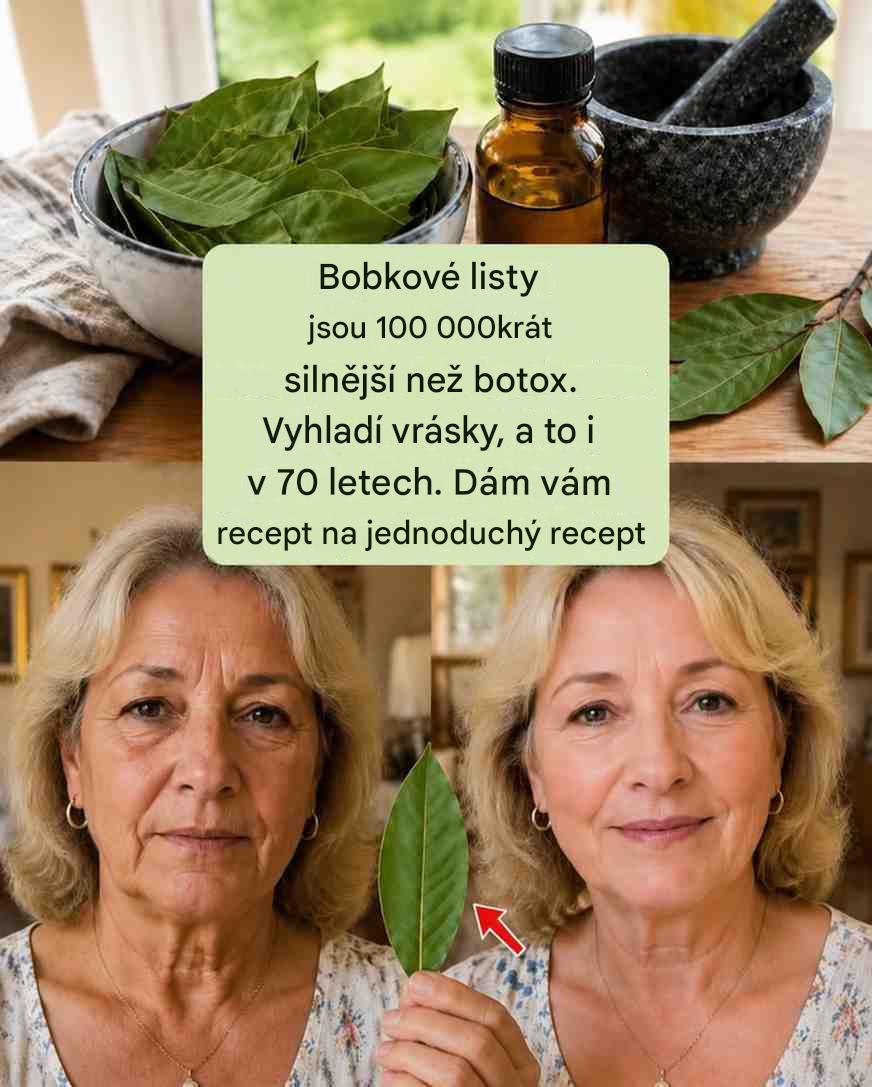 Bobkové listy jsou 100 000krát silnější než Botox. Vyhlazují vrásky, a to i v 70 letech.